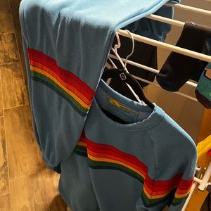 Aviator Nation Retrocrew Swearshirt and sweatpants.